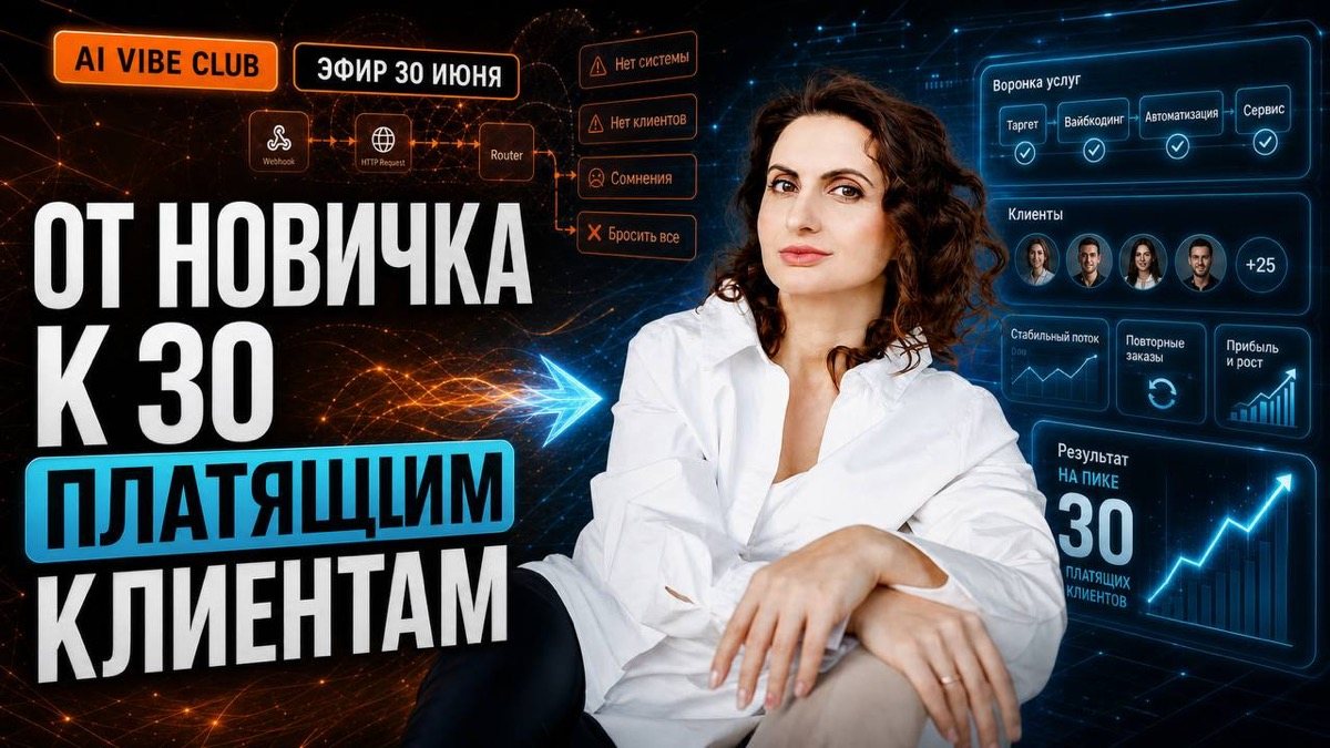 Эфир про путь от новичка к 30 платящим клиентам